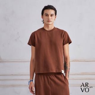 【ARVOpm】男女同款 簡約棕色Baby Tee-725213192012(限時6折)