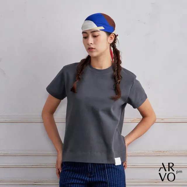 【ARVOpm】男女同款 簡約深灰Baby Tee-725213192011(雙11限定)