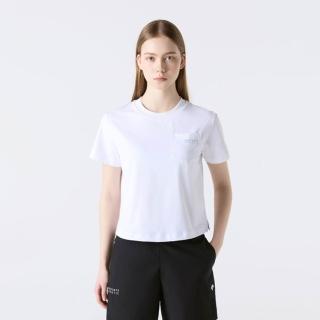 【DESCENTE】短袖上衣 女 寬鬆版型 快排 WOMEN COMFORT-FIT SHORT SLEEVE T-SHIRTS 白 SR112PTS14-WHT0