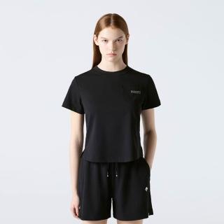 【DESCENTE】短袖上衣 女 寬鬆版型 快排 WOMEN COMFORT-FIT SHORT SLEEVE T-SHIRTS 黑 SR112PTS14-BLK0