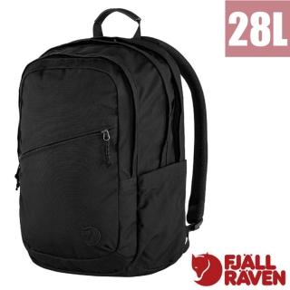 【Fjallraven】小狐狸 Raven 28L 多功能運動休閒後背包.電腦背包.可收納15吋筆電/ 23345-550-550 黑/黑