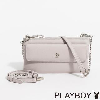【PLAYBOY】斜背包 Urban Muse系列 - 灰紫色
