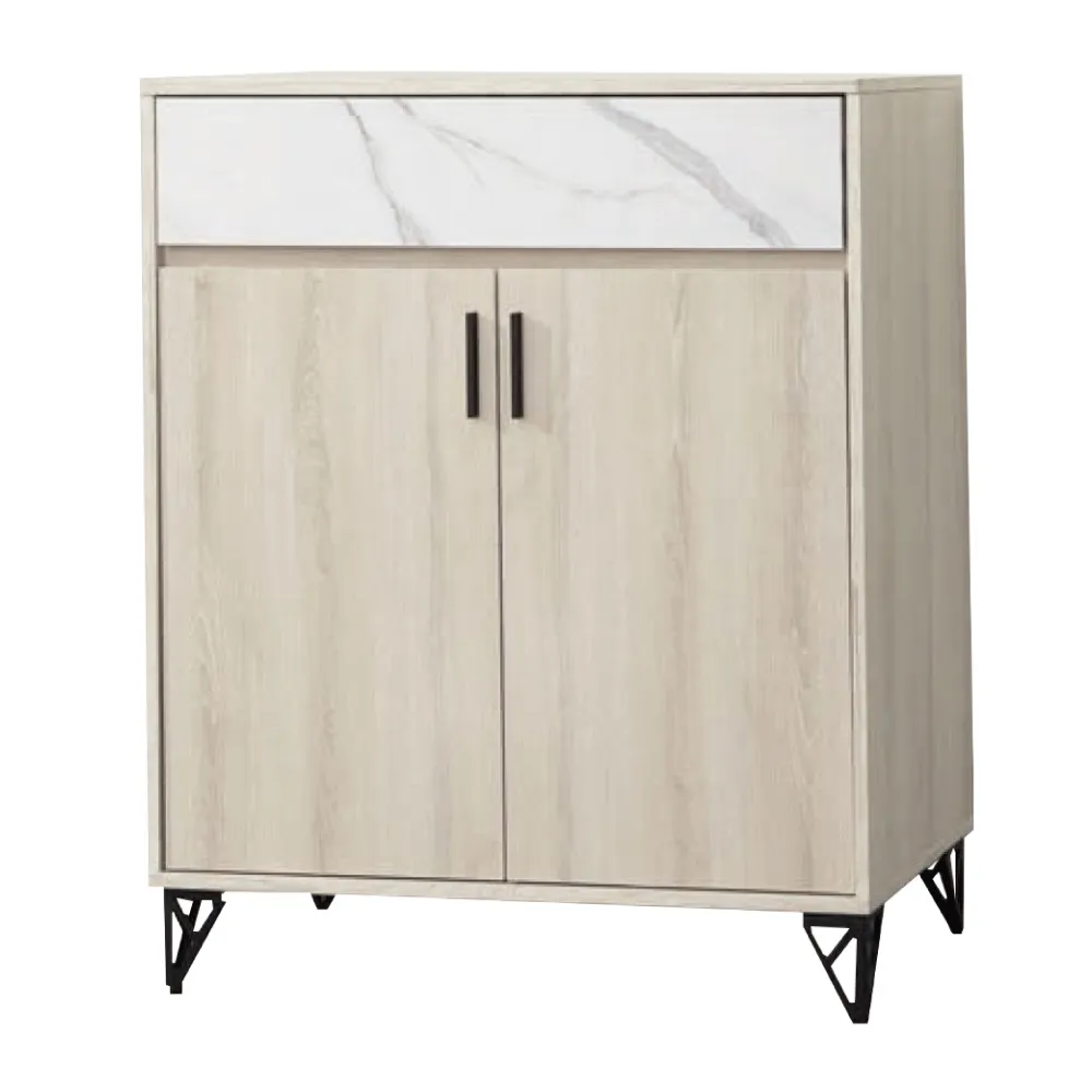 【文創集】曼聯3尺雙色二門單抽低鞋櫃