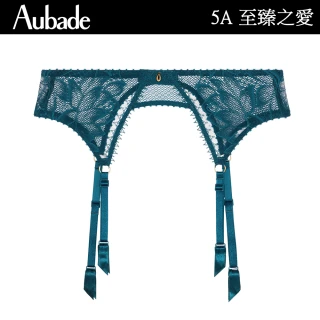 【Aubade】至臻之愛蕾絲細版吊襪帶 性感襪帶 法國進口 女內衣配件(5A-綠)