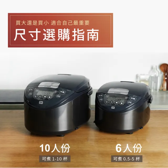【TIGER 虎牌】MOMO專售*10人份*日本製IH高火力多功能電子鍋(JPW-H18R)