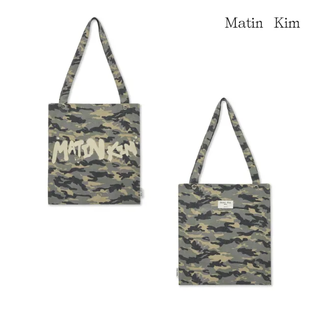 【MATIN KIM】官方旗艦 迷彩LOGO帆布環保袋(多款任選)