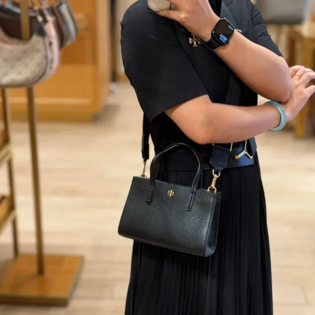 【TORY BURCH】TB Blake Mini Tote荔枝紋皮革兩用迷你托特包(送禮紙袋不能放16cm手機)