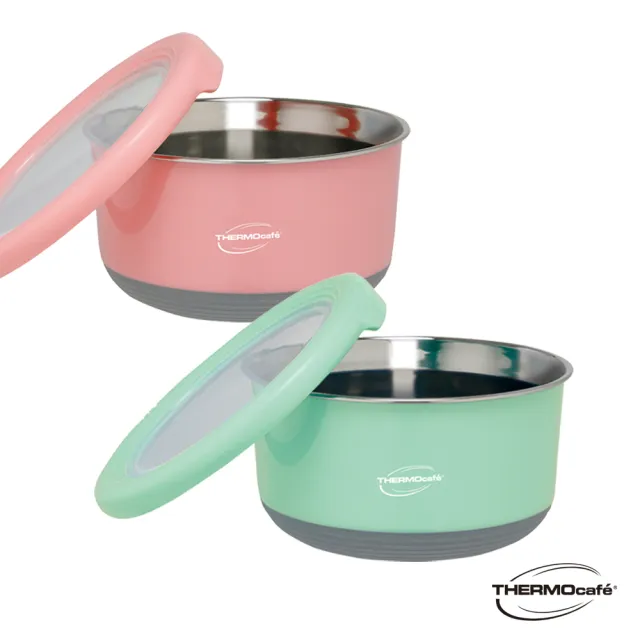 【THERMOcafe 凱菲】超值4入 不鏽鋼多功能隔熱碗1200ml TC-BOWL
