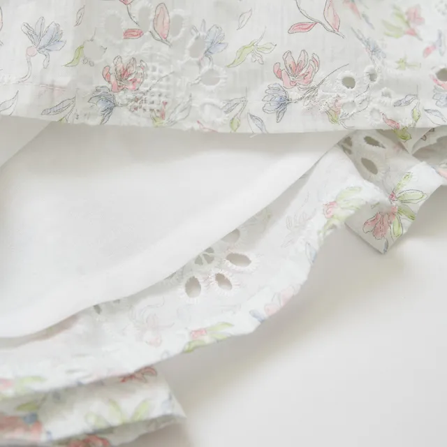 【奇哥】比得兔 女童裝 花語比得花瓣領刺繡洋裝/裙子 (2-4歲)