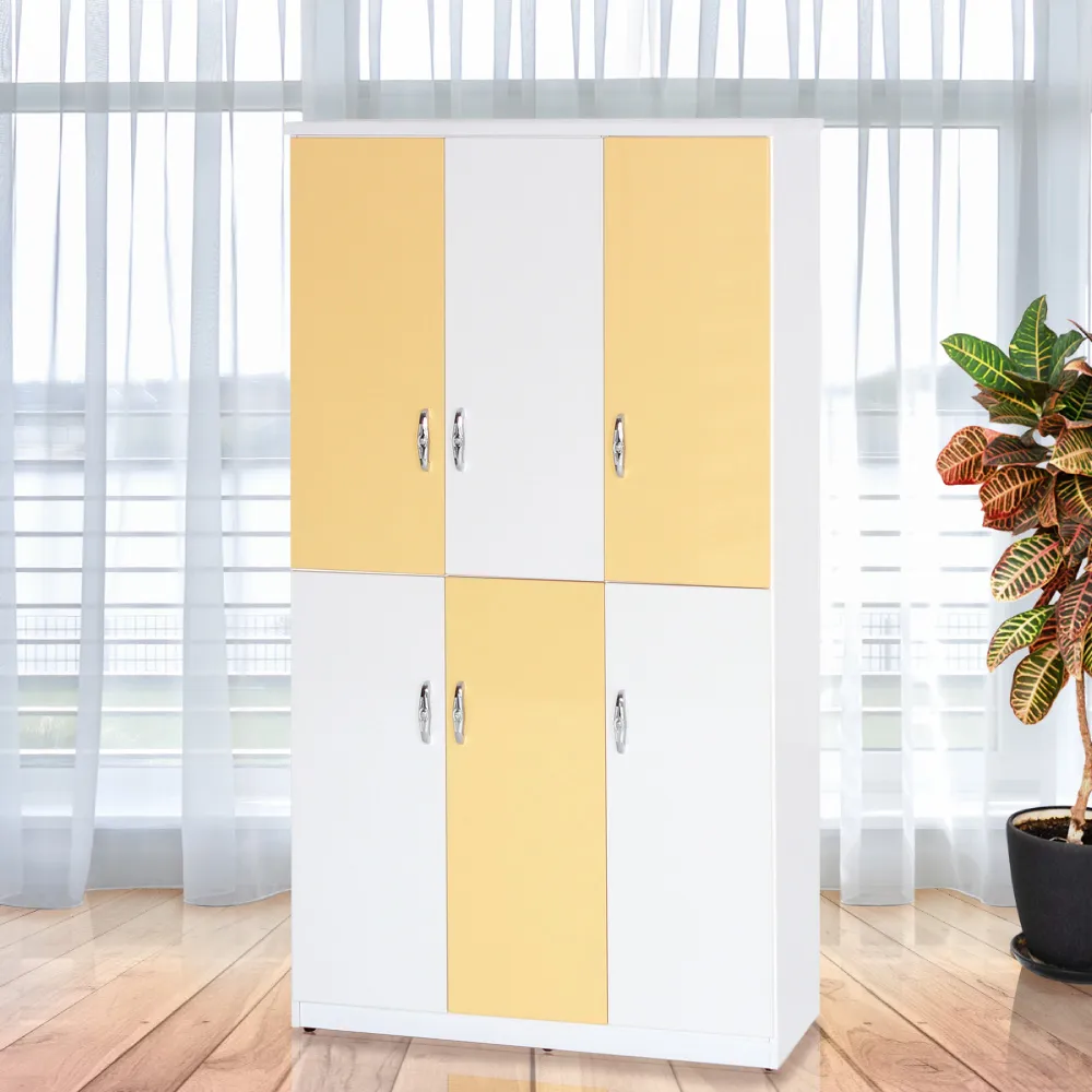 【Build dream 築夢家具】3.2尺 防水塑鋼 六門高鞋櫃