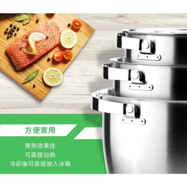 【Chieh Pao 潔豹】316不鏽鋼健康調理鍋-附提把 16CM 1.6L(6人內鍋 電鍋可用)