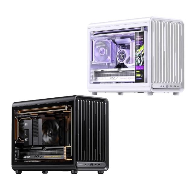 【JONSBO 喬思伯】D33 純色版風道級側透格柵 m-ATX 機殼(435長顯卡/360水冷/背插)