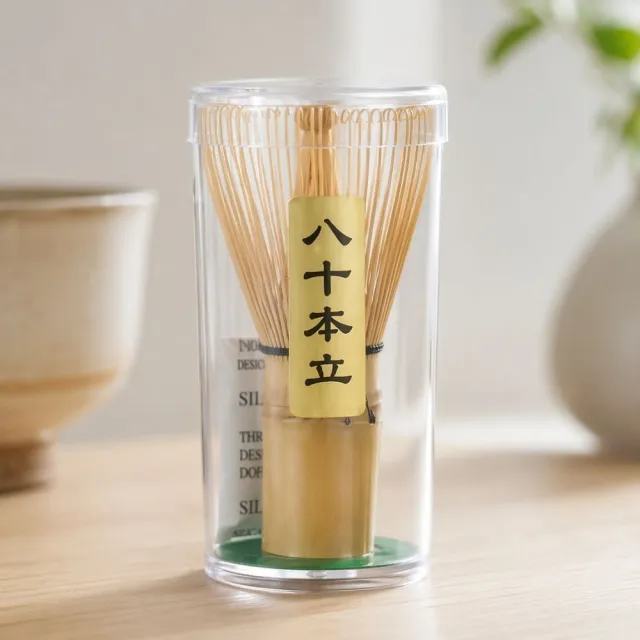 南山居 日式抹茶-薄茶白竹茶筅八十本立(日式茶筅 茶筅入門款 茶道用品 抹茶工具)
