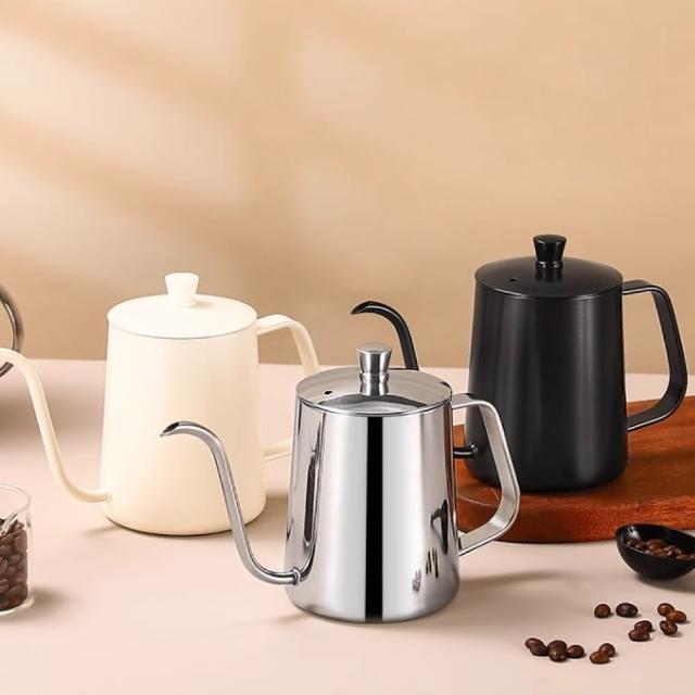 【渥思】304不鏽鋼咖啡手沖壺-600ml(咖啡壺.細口壺)