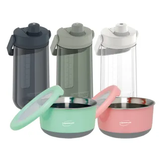 【THERMOS 膳魔師】超值2入_可提式大容量輕水瓶1200ml+隔熱碗1200ml(TP4349+TC-BOWL)