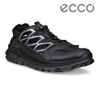 【ecco】BIOM 2.2 TRL W 蹤跡健步快速繫帶鏤空透氣運動鞋 女鞋(黑色 84238351094)