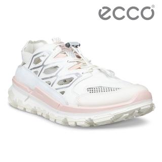 【ecco】BIOM 2.2 TRL W 蹤跡健步快速繫帶鏤空透氣運動鞋 女鞋(冰白色/白色/灰白色 84238361700)