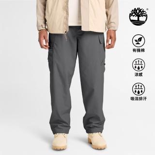 【Timberland】男款黑色Timberchill寬版工裝長褲(A2QZAW08)