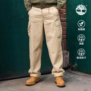 【Timberland】男款米色Timberchill寬版工裝長褲(A2QZAY94)
