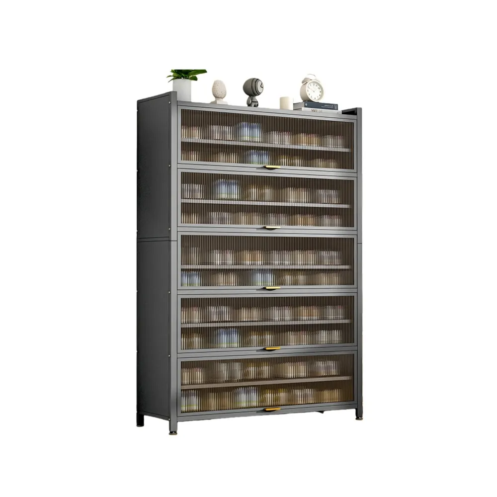 【TAMZU 潭祖】鋼製鞋櫃 家用多層鞋櫃 大容量鞋架 室內入☆防塵收納櫃 玄關置物櫃(11層 60*35*184)