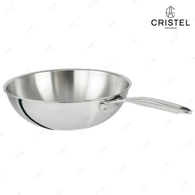 【法國CRISTEL瑰士塔】Castel Pro系列 三層不鏽鋼炒鍋30cm WOK30CPFSK(法國原裝進口)