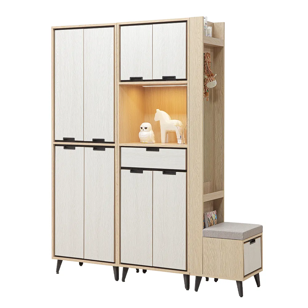 【唯熙傢俱】雷莎原木雙色5.3尺鞋櫃(玄關櫃 鞋櫃 鞋子收納櫃 收納櫃 置物櫃)