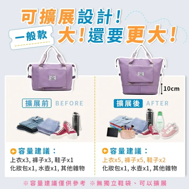 【QIDINA】雙11 2入-大容量可收納可加大多功能旅行袋-B(行李包 單肩包 大容量包 收納袋)