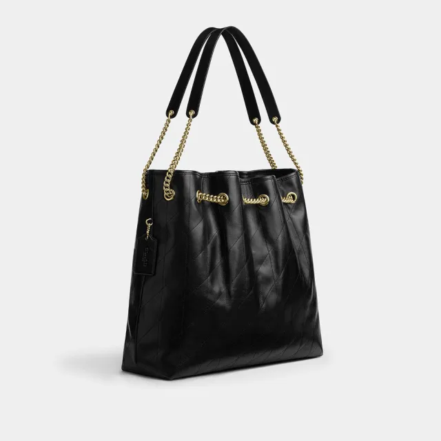 【COACH】蔻馳官方直營 EVELYN 絎縫細節大號單肩手袋 單肩包 肩背包-多色任選(CCZ81)
