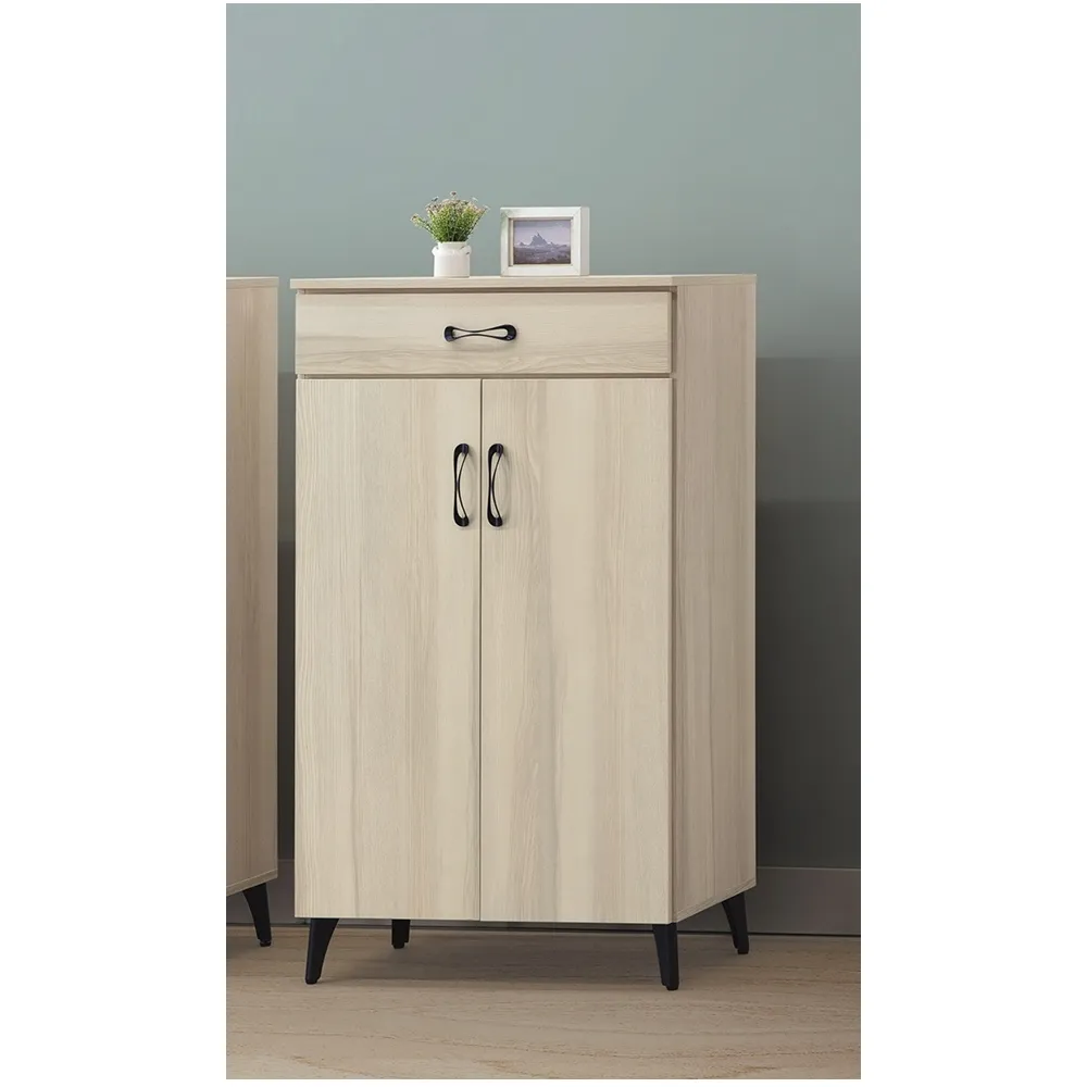 【AS雅司設計】卡瑞莎一抽兩門3尺淺木色鞋櫃-80x40x124.5