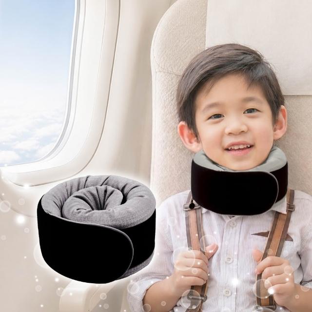 【GreySa 格蕾莎】全家福旅行頸枕-小涼感灰(頸枕│兒童頸枕│飛機枕│旅行枕│U型枕)  台灣製造