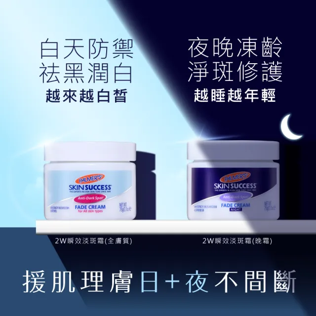 【PALMER’S 帕瑪氏】2W瞬效淡斑霜完美日夜2入組-全膚質適用(2周見證美白奇肌)