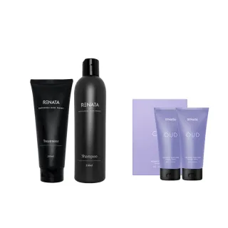 【RENATA 蕾娜塔】膜鏡光蘊 髮浴350ml+髮膜200ml(官方直營/2入組/洗髮精+髮膜/染燙/自然捲/修護受損)