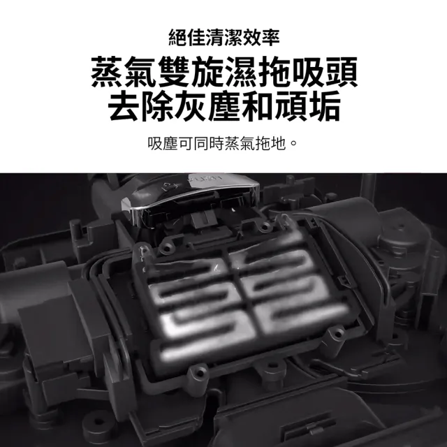 【LG 樂金】CordZero A9X蒸氣濕拖自動集塵無線吸塵器/吸頭收納x除蟎(A9X-STEAM 雪霧白)