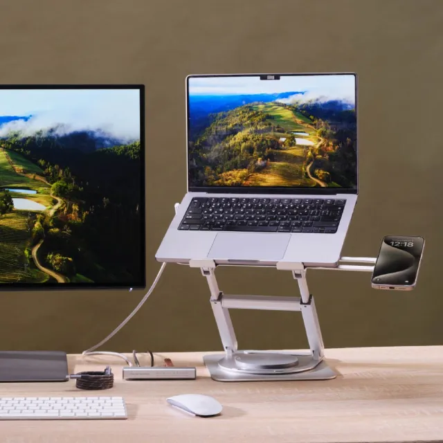 【ADAM 亞果元素】Hub Stand Ultra USB-C 磁吸集線器支架(全金屬鋁合金打造)