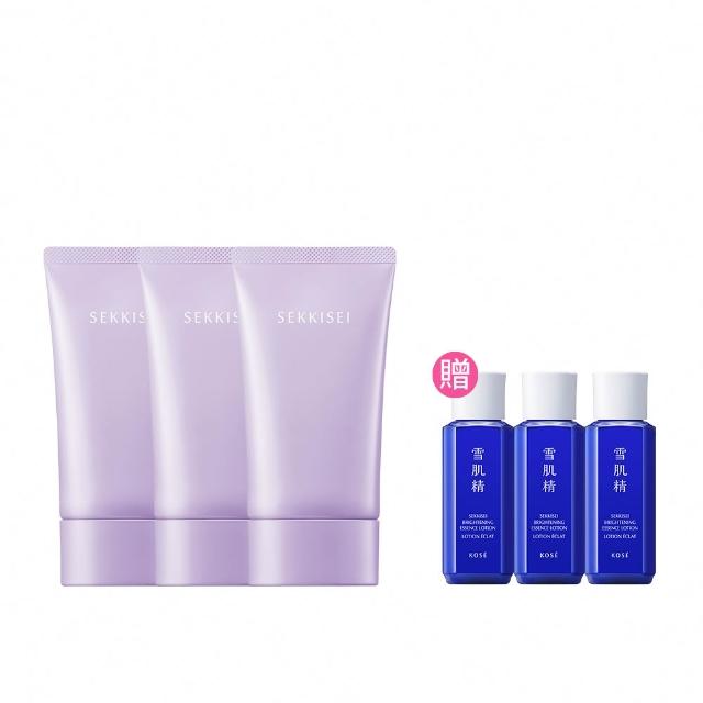 【KOSE 高絲】雪肌精漾活UV全效防曬飾底乳70ml 三入組(贈澄白薏透露30mlx3)