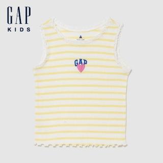 【GAP】嬰兒及幼兒混搭圖案 Logo 羅紋背心-春日黃(897685)