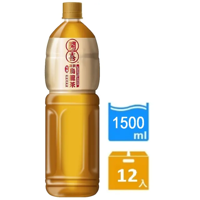 【開喜】凍頂烏龍茶-有糖1500mlx12入/箱(新舊包裝隨機出貨)