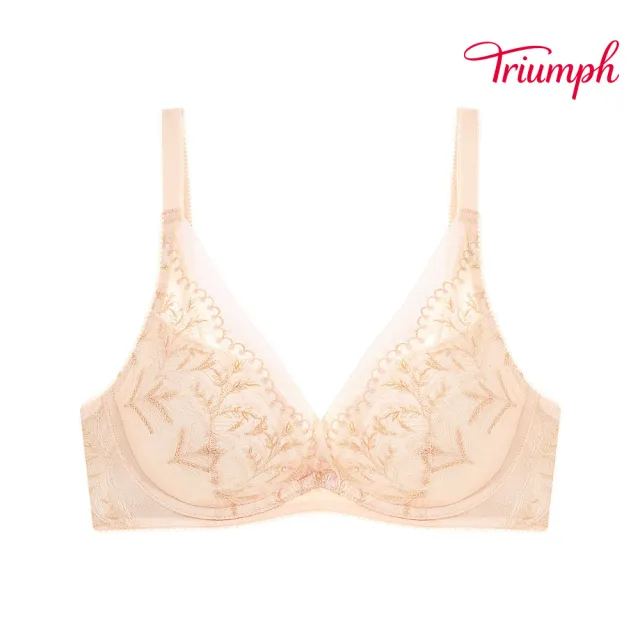 【Triumph 黛安芬】葉翠水波 低V鋼圈內衣 B-D(裸膚色)