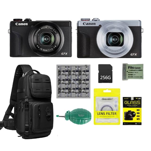 【Canon】PowerShot G7X Mark III G7XM3+鋼化貼+保護鏡+副電+空氣球+128G+魔毯+相機包+電動氣吹(公司貨)