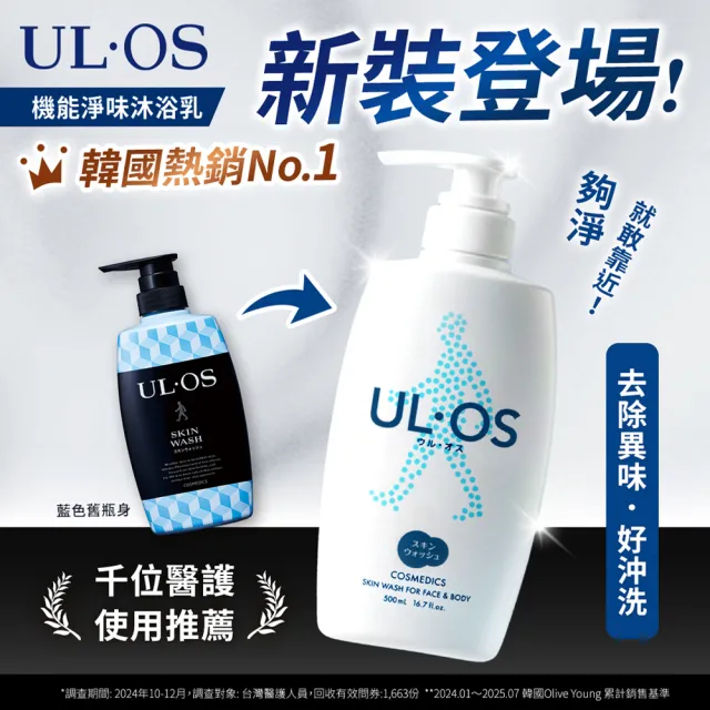 【ULOS】機能淨味沐浴乳 李雅英代言(新版包裝 去味 抑制異味)