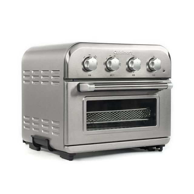 Cuisinart 美膳雅 TOA-38STW 氣炸烤箱採用液脹式與金屬管設計，適閤家用檯面放置，110V 家用型主體，內槽使用鍍鋅合金材質，容量小於 10L。功能包括烘烤、旋風對流、氣炸與瞬熱加熱，效能達 1401W~1500W，提供高效烹飪體驗。正常使用下主機享有 2 年保固，輕鬆享受健康美味料理。