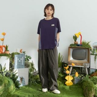 【MOSS CLUB】薄款速乾垂款休閒直筒長褲 黑 綠 深桔