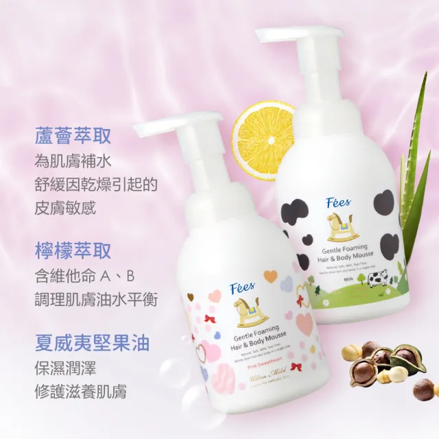 【Fees 法緻】嬰兒洗髮沐浴泡泡400ml 2入組