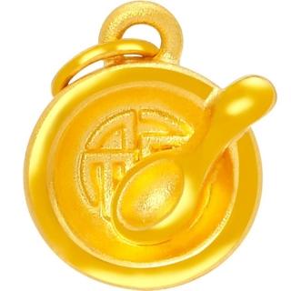 【Penny 珮妮】黃金999 金飯碗勺 手繩手鍊0.07錢±0.01(彌月金飾 滿月禮 周歲 交換禮物 生日禮 新年)
