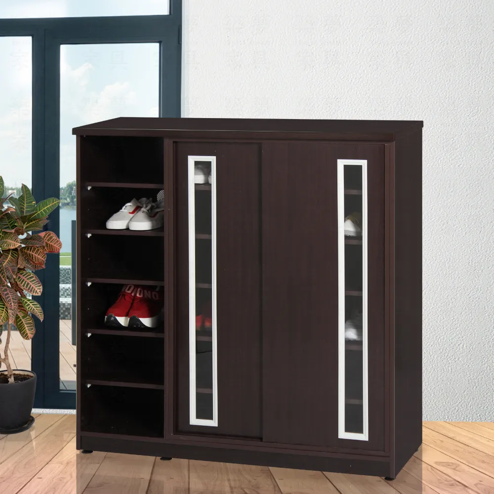 【Build dream 築夢家具】3.6尺 防水塑鋼 左半開放 滑門鞋櫃