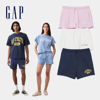 【GAP】寬鬆法式毛圈布圖案短褲-多色任選(900970)