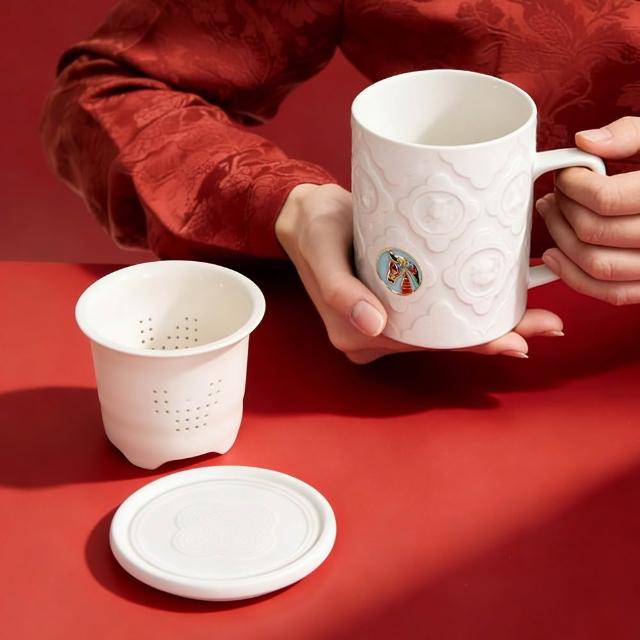 【乾唐軒】十二生肖三件杯 / 附茶漏 / 2色 390ml