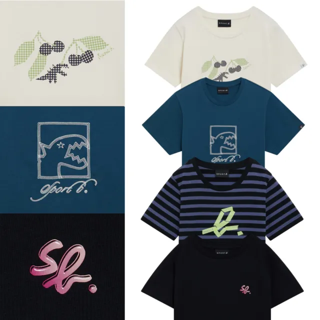 【agnes b.】Sport b. 女裝 logo 短袖 T恤(多款任選)（其他規格）