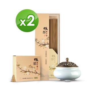 【富山香堂】凝神聚氣鵝梨帳中香組 5件組(古法製作 臥香 盤香 檀香 沉香 鵝梨)