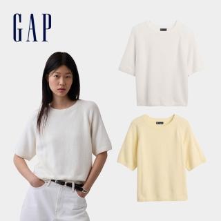 【GAP】女裝 CashSoft插肩袖針織T恤-多色任選(881638)
